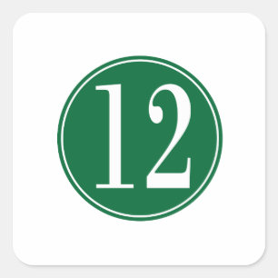 Grüner Kreis #12 Quadratischer Aufkleber