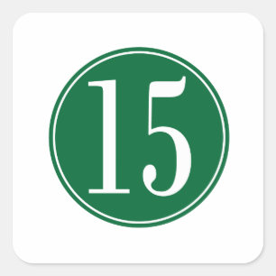 Grüner Kreis #15 Quadratischer Aufkleber
