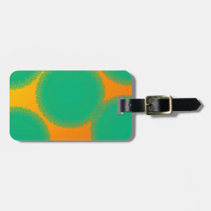 grüner Kreis in gelblicher Orange Gepäckanhänger