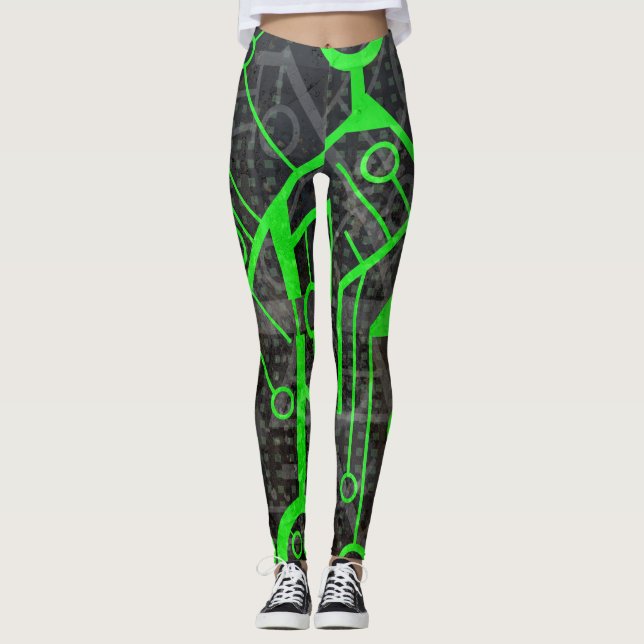 Grüner Kreis Leggings (Vorderseite)