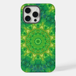 Grüner kreisförmiger Muster-Handyhülle iPhone 15 Pro Max Hülle