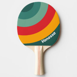 Grüner Kreisstreifen mit Namen Tischtennis Schläger