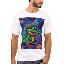 Grüner Krokodil-T - Shirt