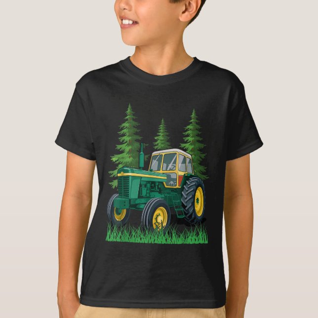 Grüner Landwirtschaftstraktor  T-Shirt (Vorderseite)
