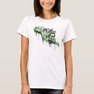 Grüner Laternen-Graffiti-Charakter T-Shirt
