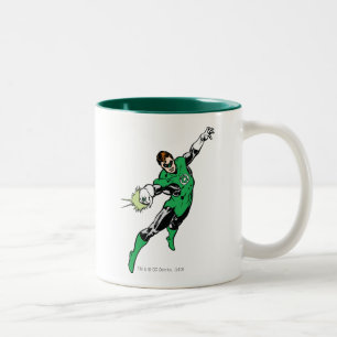 Grüner Laternen-Sprung Zweifarbige Tasse