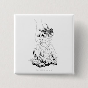 Grüner Laternen-und Stern-Saphir Button