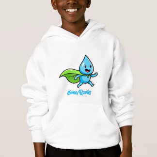 Grüner Lebensstil Wassertropfen-Charakter Hoodie