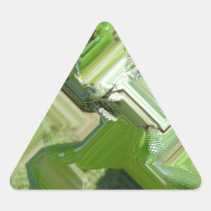 Grüner Leguan Dreieckiger Aufkleber