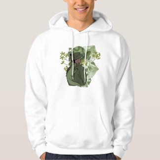 Grüner Leguan-Entdecker & Botanische Kristallkunst Hoodie