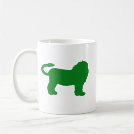 Grüner Leo-Zodiak-Silhouette-Mug – Erdverbundener Kaffeetasse