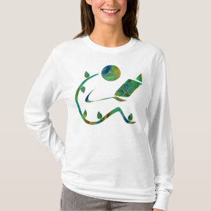 Grüner Leser man versah Shirt mit Seiten