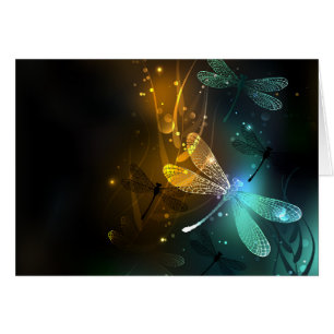 Grüner Libellenflug