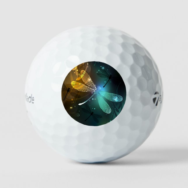 Grüner Libellenflug Golfball (Vorderseite)