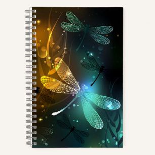 Grüner Libellenflug Notizbuch