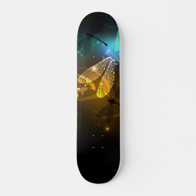 Grüner Libellenflug Skateboard (Vorne)