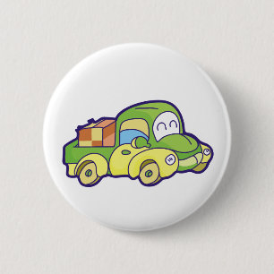 Grüner Lieferwagen-LKW Button