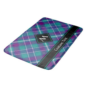 Grüner, Lila und blauer Tartan Badematte