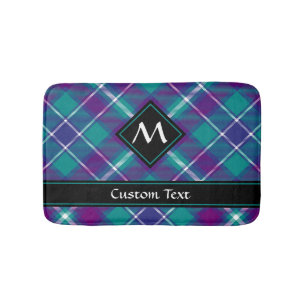 Grüner, Lila und blauer Tartan Badematte