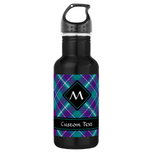Grüner, Lila und blauer Tartan Edelstahlflasche
