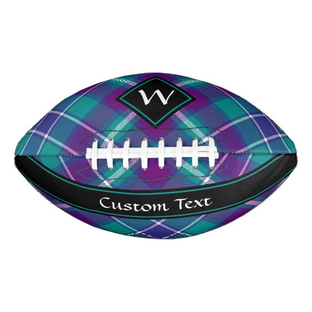 Grüner, Lila und blauer Tartan Football (Vorderseite)