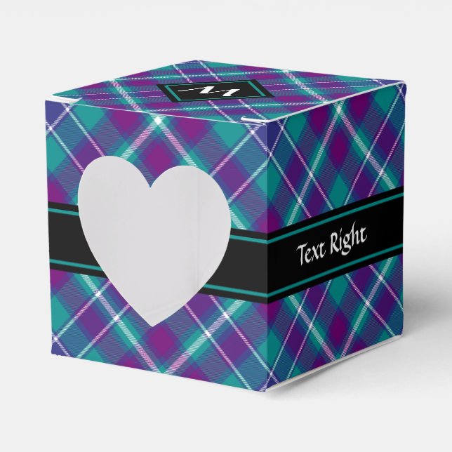 Grüner, Lila und blauer Tartan Geschenkschachtel (Vorderseite)