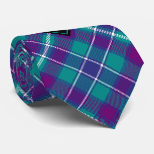 Grüner, Lila und blauer Tartan Krawatte