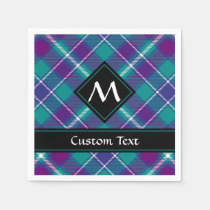 Grüner, Lila und blauer Tartan Serviette