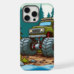Grüner LKW im Wald iPhone 15 Pro Max Hülle
