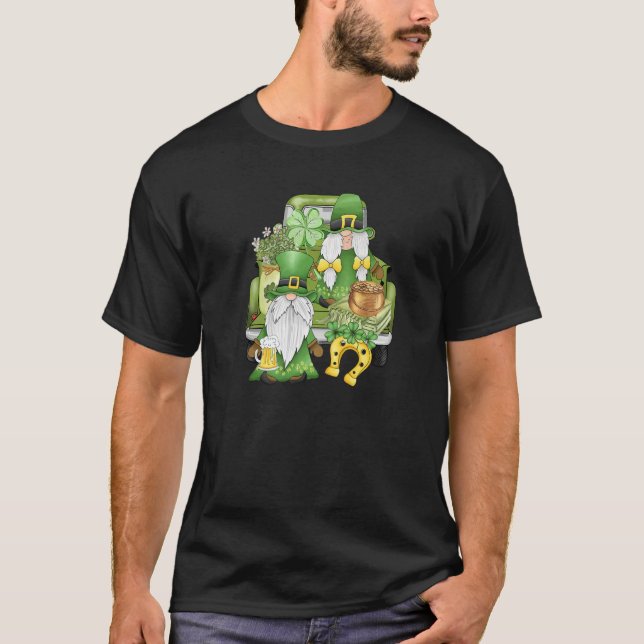 Grüner Lkw St. Patricks Day T-Shirt (Vorderseite)