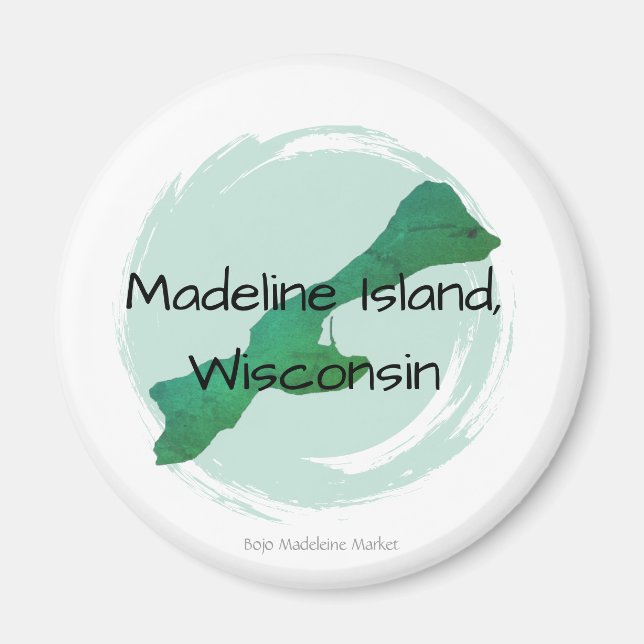 Grüner Madeline-Rundmagnet  Magnet (Vorne)