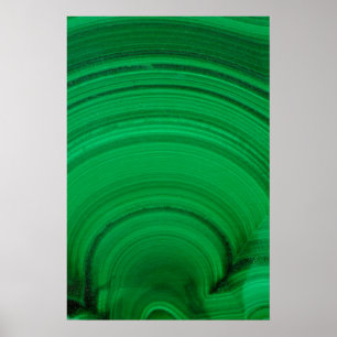 Grüner Malachit Nahaufnahme Poster