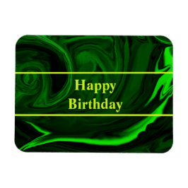 Grüner Malachitstein, personalisiert Magnet