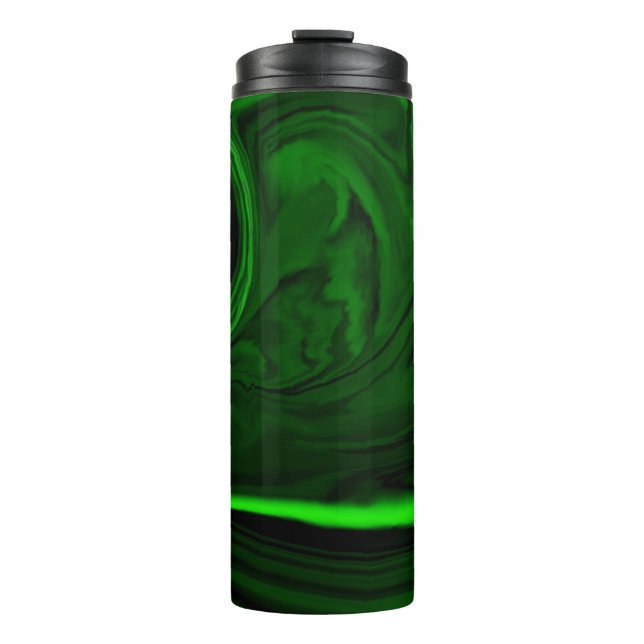 Grüner Malachitstein Thermosbecher (Vorderseite)