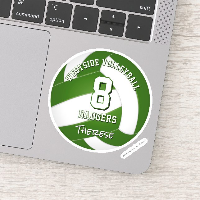 Grüner Mannschaftsspieler Aufkleber (Detail)