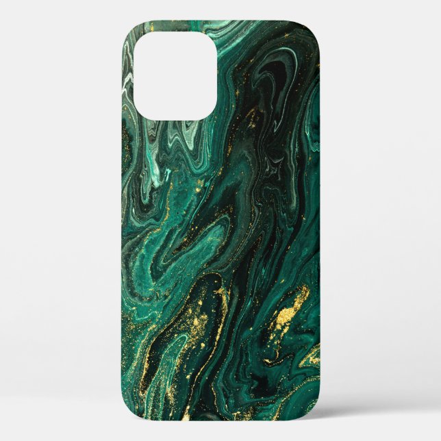Grüner Marmor: Abstrakte Agate Ripple. Case-Mate iPhone Hülle (Rückseite)