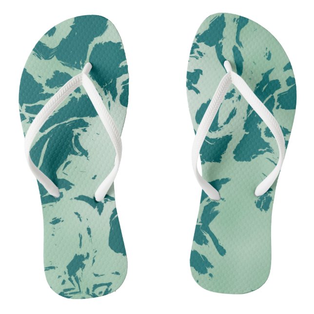 Grüner Marmor  Flip Flops (Fußbett)