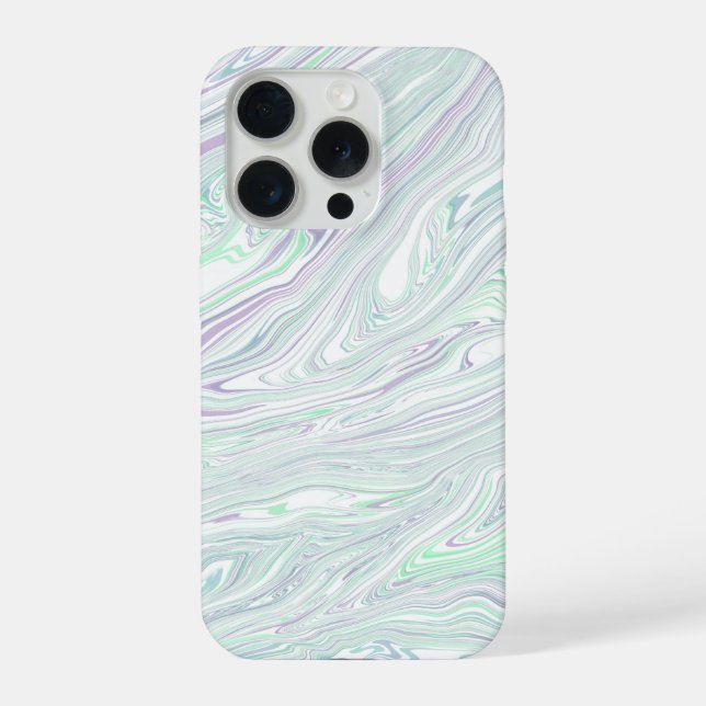Grüner Marmor Fusion Handyhülle iPhone 15 Pro Hülle (Rückseite)