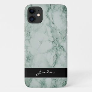 Grüner Marmorstein mit Namen Case-Mate iPhone Hülle