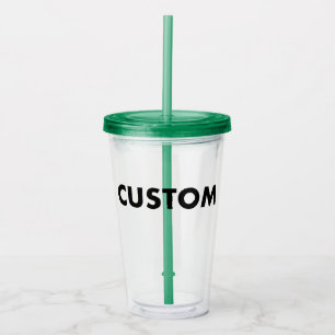 Grüner maßgefertigter Acryltumbler-Rohling mit Dec Acryltrinkbecher
