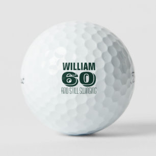 Grüner maßgeschneiderter Geburtstag Golfer schwing Golfball