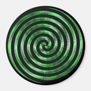 Grüner metallischer Strudel-Magnet Magnet