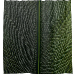 Grüner Metallstab auf schwarz-weiß pinstrix texti Duschvorhang