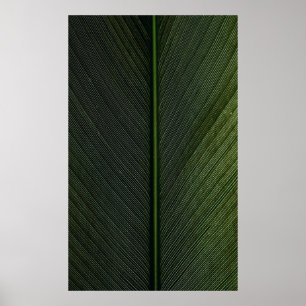 Grüner Metallstab auf schwarz-weiß pinstrix texti Poster