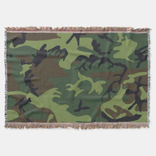 Grüner Militär Tarnanzug Wald Decke