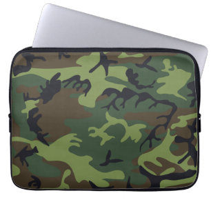 Grüner Militär Tarnanzug Wald Laptopschutzhülle