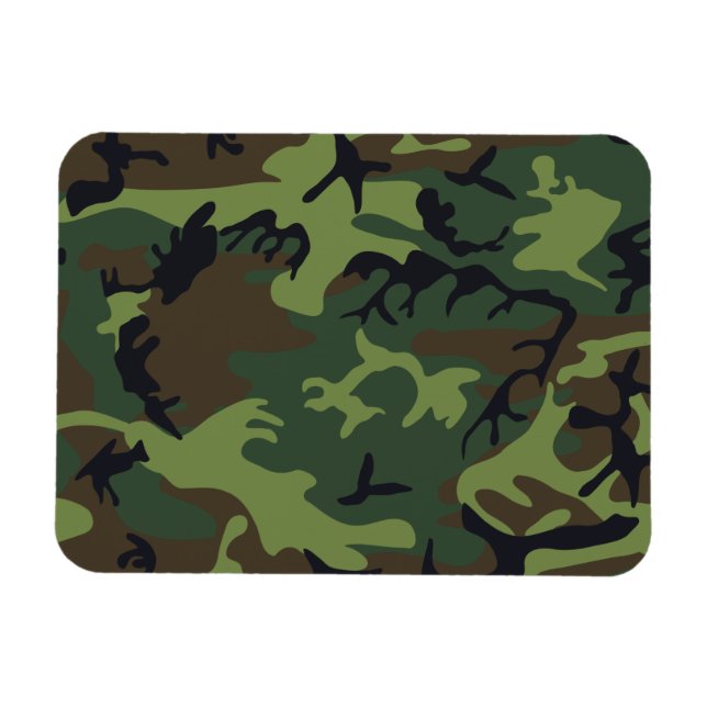 Grüner Militär Tarnanzug Wald Magnet (Horizontal)