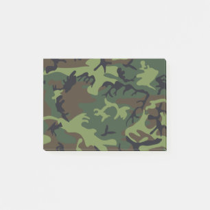 Grüner Militär Tarnanzug Wald Post-it Klebezettel