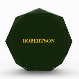 Grüner minimalistischer benutzerdefinierter Name  Acryl Auszeichnung