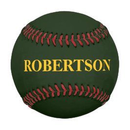 Grüner minimalistischer benutzerdefinierter Name  Baseball
